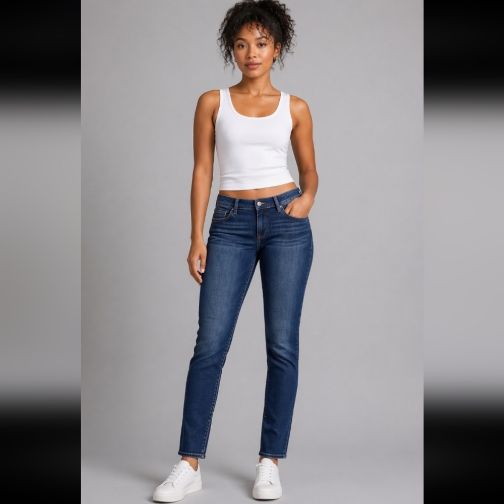 Mavi Alexa Dark Wash Mid Rise Skinny Jeans Stretch Sample Women's 27 x 32